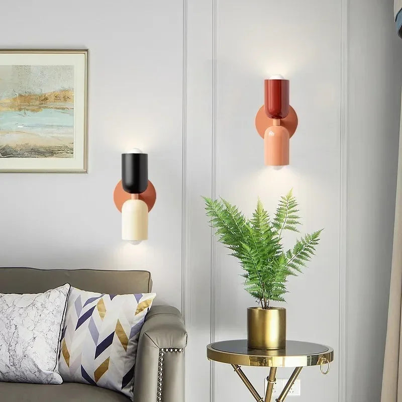 Make It Pop - Nordic LED Wall Lamps Modern Minimalist Cream Double Head Lights For Living Room Bedroom Bedside Study Indoor Decoration Fixture