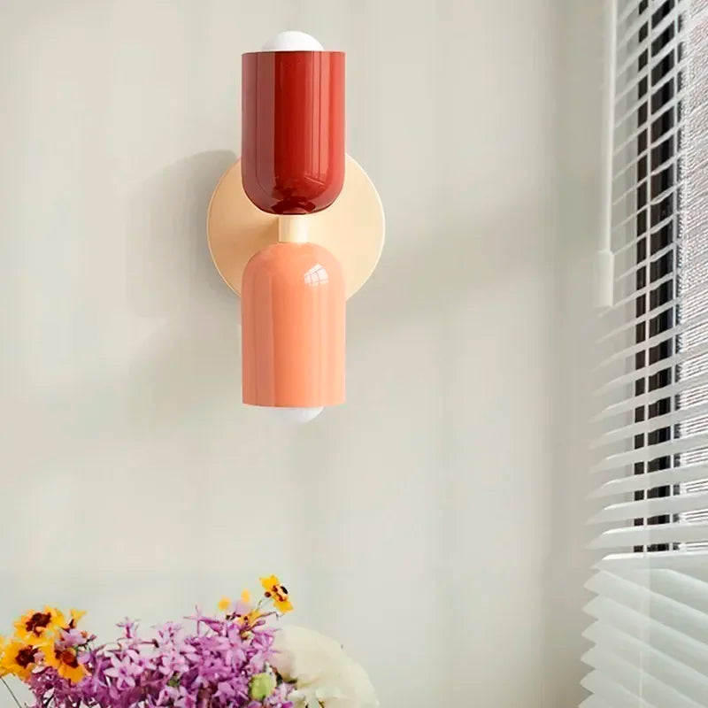 Make It Pop - Nordic LED Wall Lamps Modern Minimalist Cream Double Head Lights For Living Room Bedroom Bedside Study Indoor Decoration Fixture