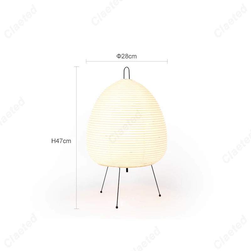 Make It Pop - Japanese Design Paper Table Lamp Tripod Rice Paper Table Lamp Japanese Style Lantern Lamp Led Desk Lamp for Bedroom