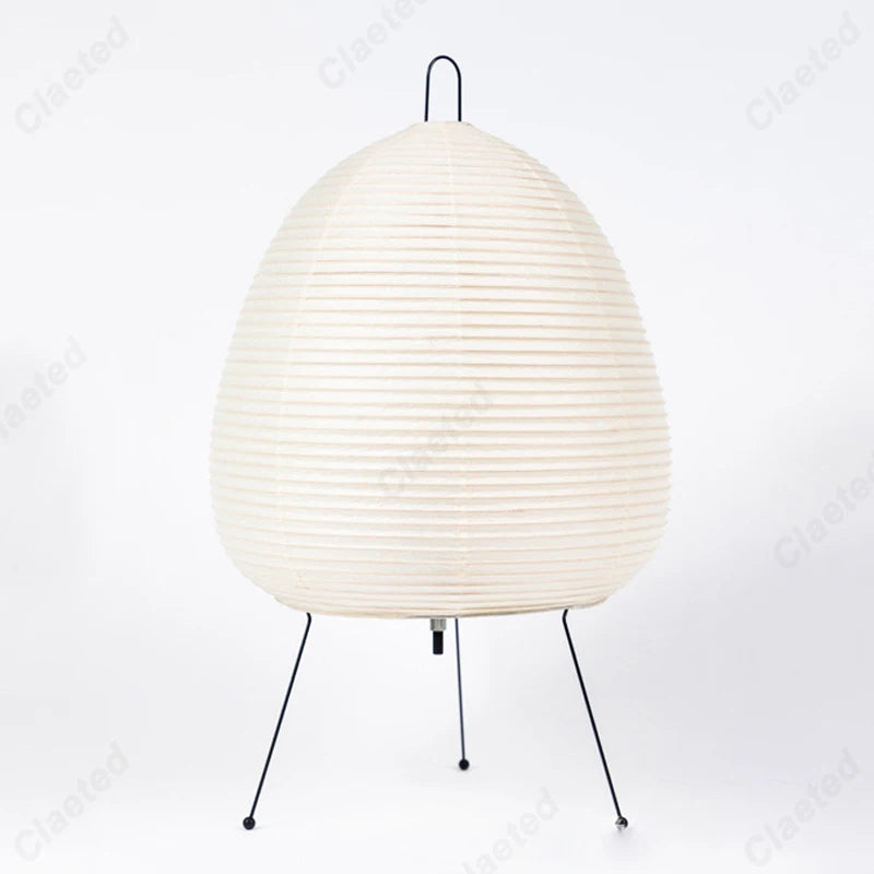 Make It Pop - Japanese Design Paper Table Lamp Tripod Rice Paper Table Lamp Japanese Style Lantern Lamp Led Desk Lamp for Bedroom