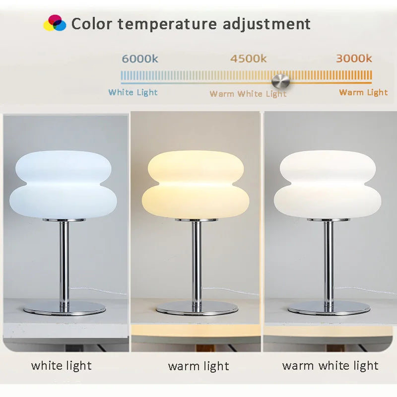 Make It Pop - Macaron LED Table Lamp Trichromatic Dimming Living Room Atmosphere Lamps Eye Protection Night Light Girl Bedroom Bedside Decor