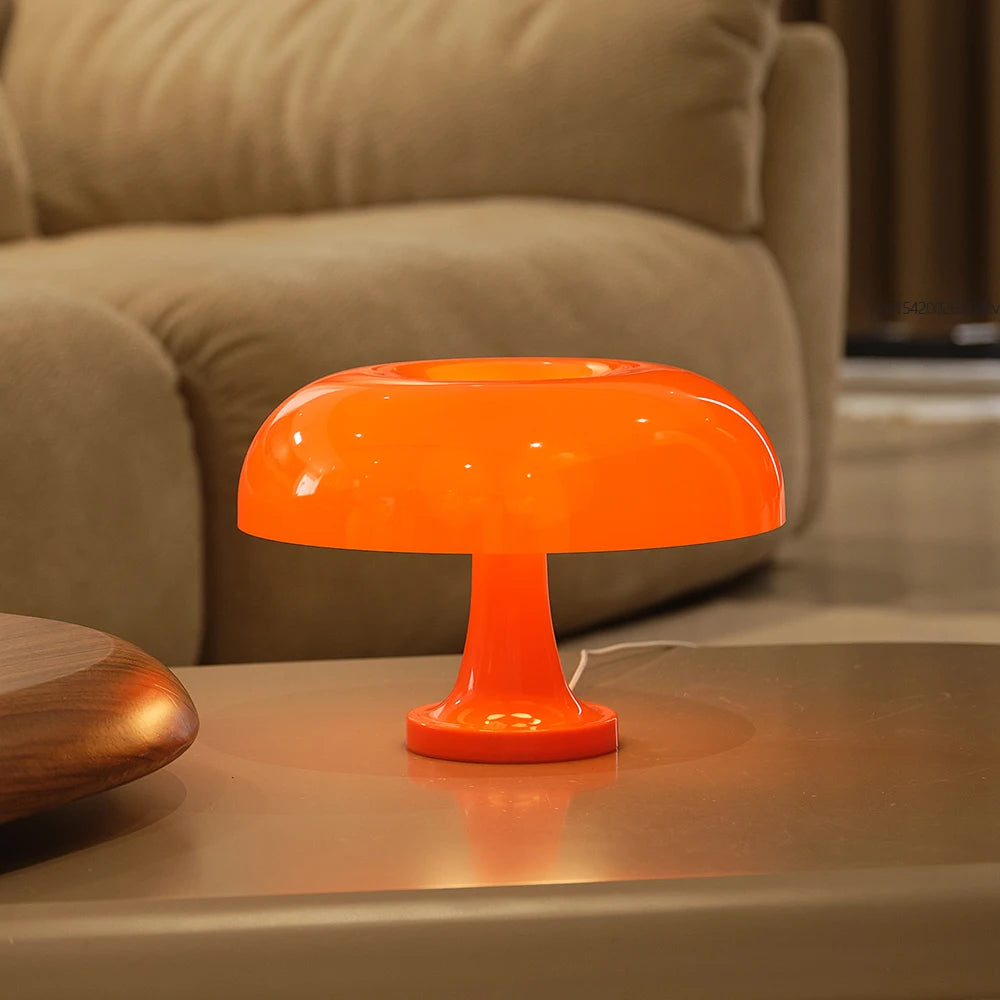 Make It Pop - Classic Mushroom Table Lamp Modern Bauhaus Art Table Lamp Bedroom Bedside Lamp Danish Designer Orange Decorative Table Lamp
