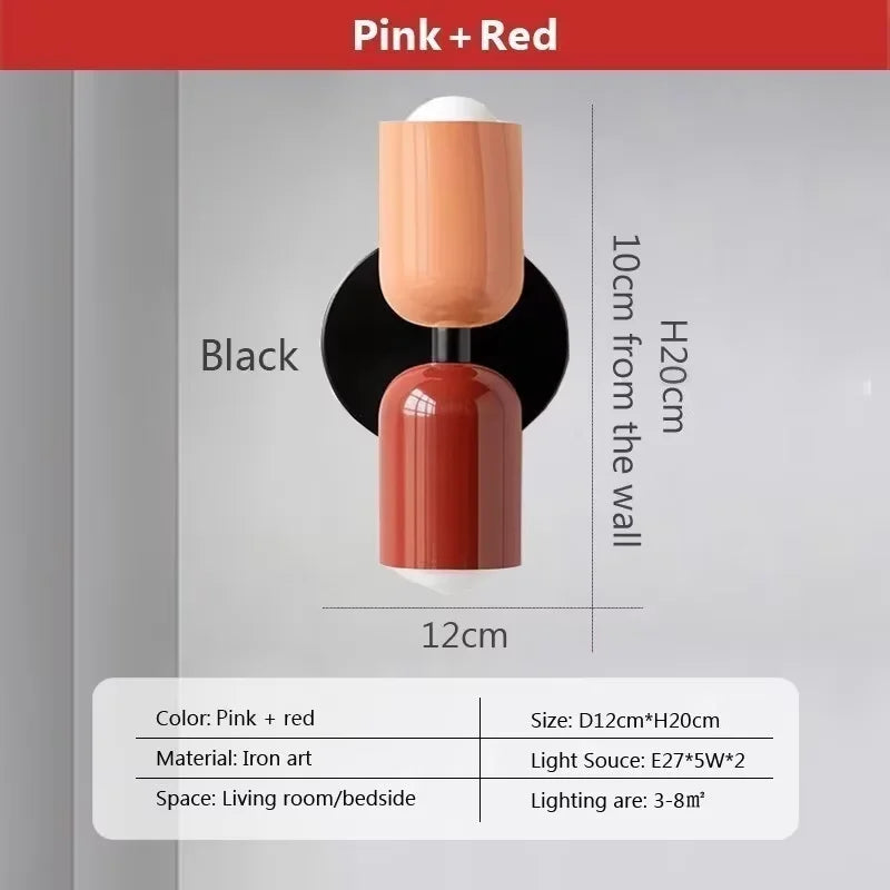 Make It Pop - Nordic LED Wall Lamps Modern Minimalist Cream Double Head Lights For Living Room Bedroom Bedside Study Indoor Decoration Fixture