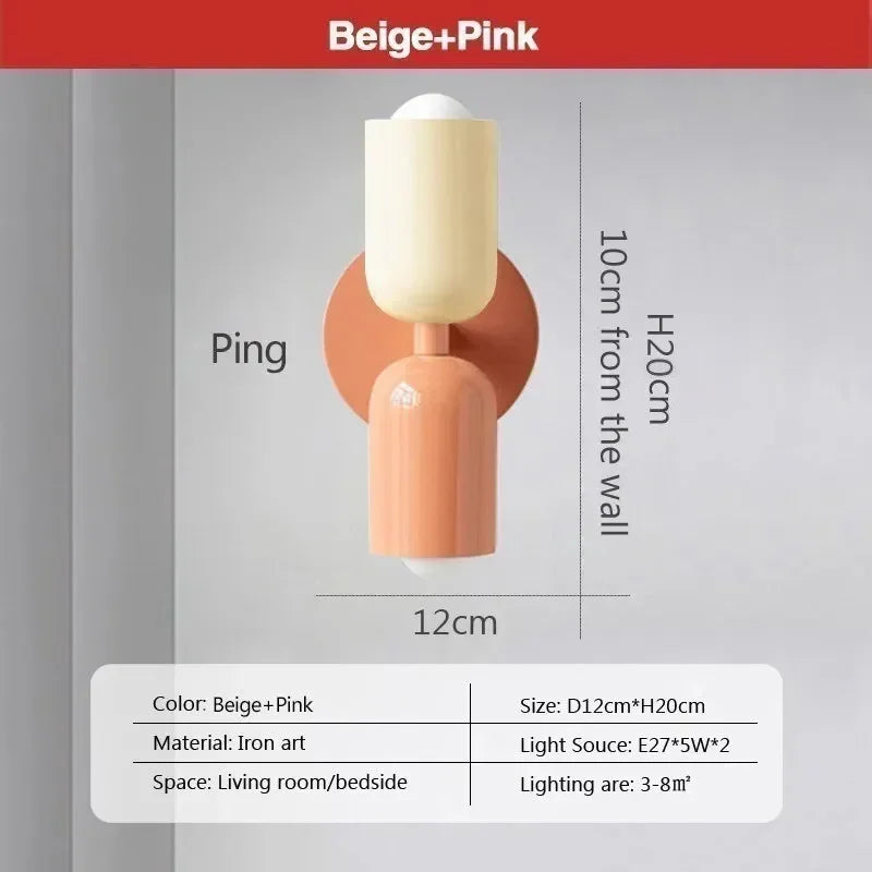 Make It Pop - Nordic LED Wall Lamps Modern Minimalist Cream Double Head Lights For Living Room Bedroom Bedside Study Indoor Decoration Fixture