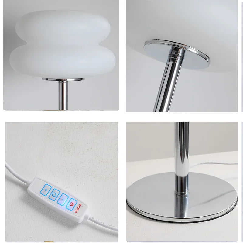 Make It Pop - Macaron LED Table Lamp Trichromatic Dimming Living Room Atmosphere Lamps Eye Protection Night Light Girl Bedroom Bedside Decor