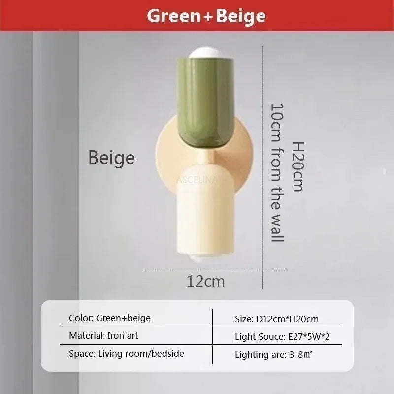 Make It Pop - Nordic LED Wall Lamps Modern Minimalist Cream Double Head Lights For Living Room Bedroom Bedside Study Indoor Decoration Fixture