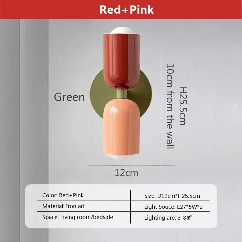 Make It Pop - Nordic LED Wall Lamps Modern Minimalist Cream Double Head Lights For Living Room Bedroom Bedside Study Indoor Decoration Fixture