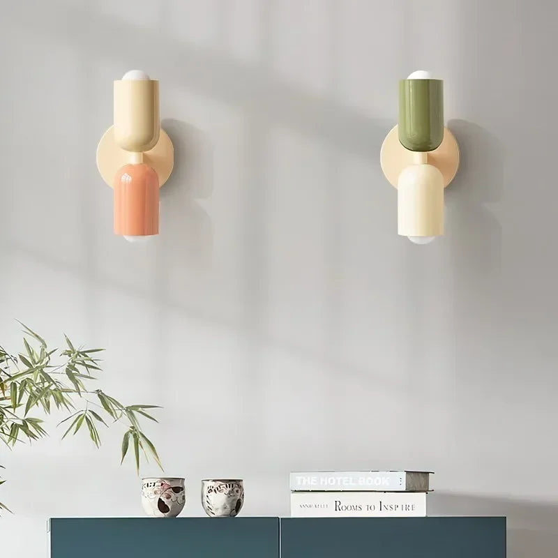 Make It Pop - Nordic LED Wall Lamps Modern Minimalist Cream Double Head Lights For Living Room Bedroom Bedside Study Indoor Decoration Fixture