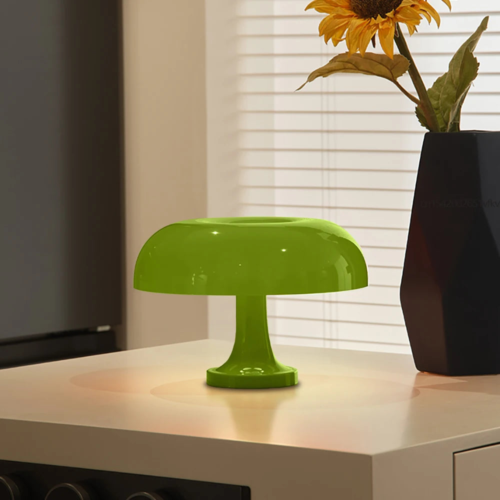 Make It Pop - Classic Mushroom Table Lamp Modern Bauhaus Art Table Lamp Bedroom Bedside Lamp Danish Designer Orange Decorative Table Lamp