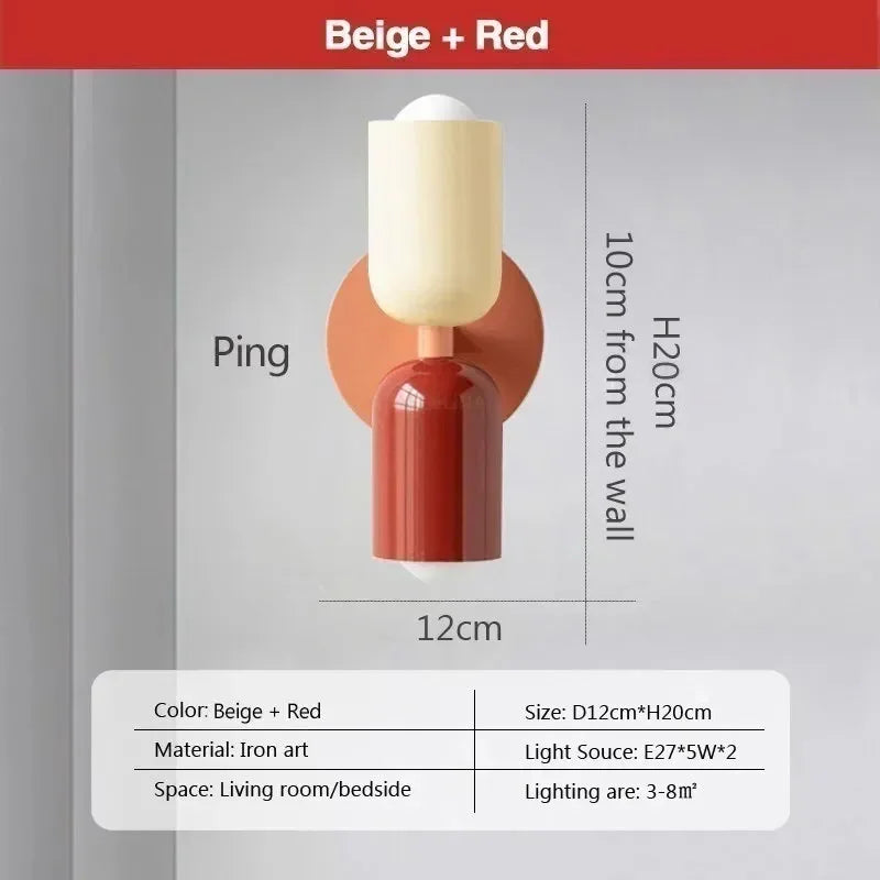Make It Pop - Nordic LED Wall Lamps Modern Minimalist Cream Double Head Lights For Living Room Bedroom Bedside Study Indoor Decoration Fixture