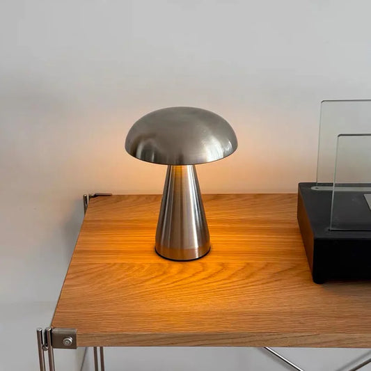 Make It Pop - Retro Table Lamp Mushroom LED Night Light Rechargeable desk lamp Touch Sensor Reading Lights for bedroom Restaurant Bar Decor