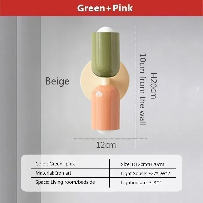 Make It Pop - Nordic LED Wall Lamps Modern Minimalist Cream Double Head Lights For Living Room Bedroom Bedside Study Indoor Decoration Fixture
